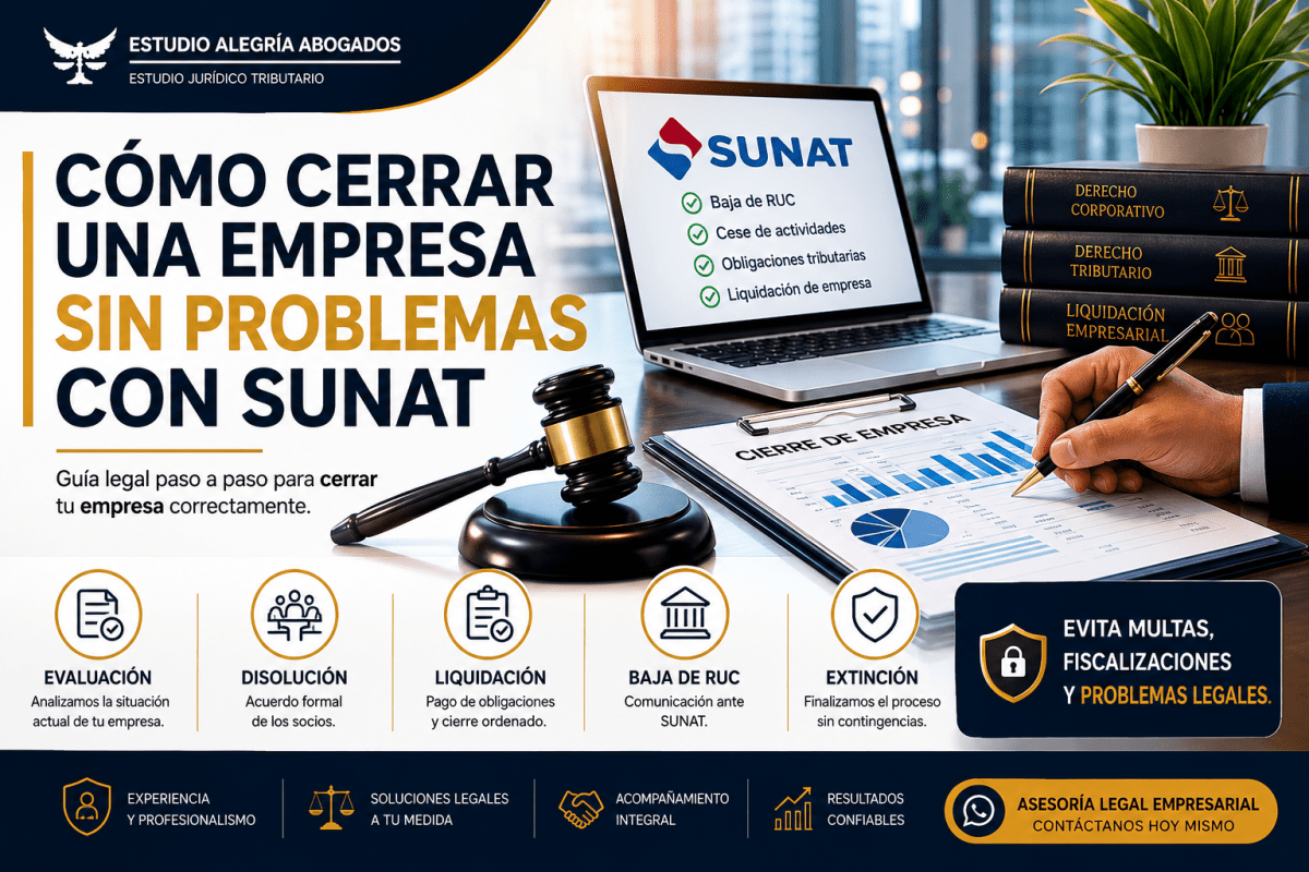 Cómo cerrar una empresa sin problemas con SUNAT